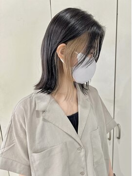 ジーニー 横浜(giinii) 大人可愛い切りっぱなしボブ_インナーカラー【横浜】