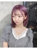 サロンドミルク 原宿(salon de MiLK)&nbsp;【salon de MiLK 原宿】ピンクラベンダー×艶ボブ