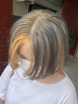 ディードットログ 大和西大寺店(D.Log)&nbsp;インナーカラーイエロー×グレージュ