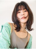大人可愛い☆20代30代40代黒髪レイヤーウルフスタイル透明感◎