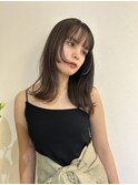 くびれヘアフェイスレイヤーロング
