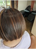 白髪ぼかしハイライトダブルカラーハイライトダブルカラー
