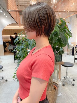 ロンド エスポワール 錦糸町(Lond espoir) 斜めバングショート顔周りシルキーベージュ【錦糸町/ショート】