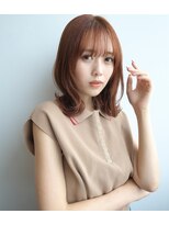 トリッカアヴェダ(tricca AVEDA)&nbsp;小顔バング×バレンシアオレンジカラー