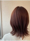 秋の艶髪テラコッタオレンジ