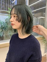 パークレーン アイス イヴェン(park lane ICI yeven)&nbsp;モスグリーン　姫カット　ぱつっと　/akari