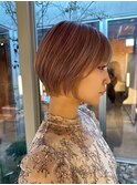 ショートボブ/20代30代40代/金髪ショート/ベージュ/blonde hair