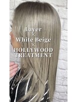 リヒト ヘアワークス(Licht HairWorks)&nbsp;レイヤー×ホワイトベージュ×シンデレラトリートメント