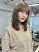 ミディアムレイヤー×ブラウンベージュ