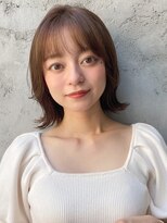 前髪 ウェーブミディアム メルティーカラー 似合わせカット"