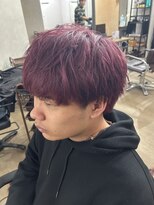 アルレン(Allen)&nbsp;刈り上げなしマッシュ  ワインレッド  メンズ