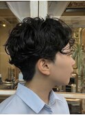 レディースショートリッジパーマソフト刈り上げ