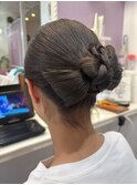 リボンヘアアレンジ