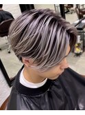 メンズハイライトバレイヤージュメッシュ