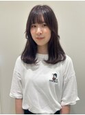 シースルーバング×ナチュラルミディアム