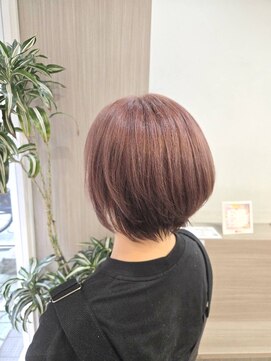 ヘアアンドメイク 心座(hair&make) ピンクラベンダー　ショートヘア