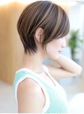 大人かわいい丸みショート