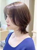 30代40代大人可愛いボブ 外はねボブ 大人ボブ