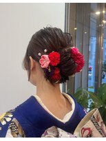 ヴィサージュプラス(VISAGE plus)&nbsp;成人式着物ヘア　ローシニョン