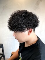 メンズサロン ガウディ 三宮店(men's salon Gaudi)&nbsp;波巻きスパイラルパーマ×メンズ刈り上げツーブロックマッシュ