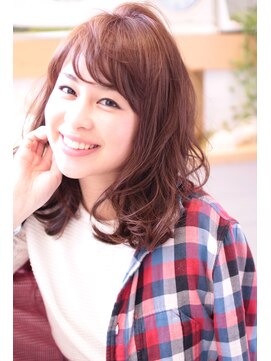 リメル 奥沢自由が丘店(Remel) 【Ash自由が丘/坂本哲也】シースルーバングのホイップミディ