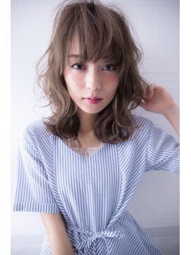 ヘアーメイク ブランニュー 東生駒店(hair make Brand new) 【Brand new】ラインカラー＋ シアーグレージュ＋フェザーボブ