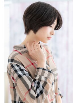 ミック ヘアアンドビューティー 大山店(miq  Hair&Beauty) センターパートダークアッシュ抜け感マッシュショートa
