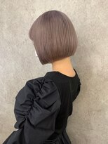 エリマ 調布(elima)&nbsp;切りっぱなしボブミニボブ　グレージュミルクティベージュ20代