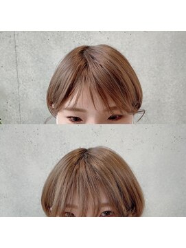 アフィーロ(ACHFILO) 前髪エクステ20代30代大人女子　ココアブラウン　韓国人風透け感