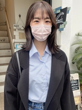 コフィー バイ メルト 吉祥寺(cofy by melt) 【松本咲花】韓国風くびれミディブリーチなしラベンダーベージュ