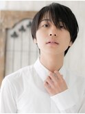 長めバングがレトロsexyなアッシュブラックショートh名護大東
