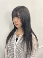 ヘアー アレス(hair ales)&nbsp;ロングレイヤーヘア シールエクステ 黒髪 ウルフヘア
