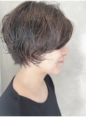 斜めバング/グレージュカラー/デザインカラー/池袋/池袋駅/池袋