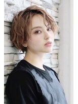 ルーツ(ROOTS) パーマ ナチュラル ハイトーン ハイライト ボブ 外ハネ ROOTS