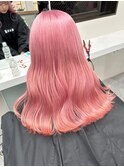 9040ミルクティーピンクハイトーンカラーベビーピンク韓国ヘア