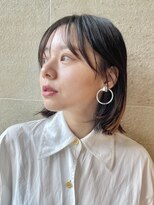 ビュートリアム265(BEAUTRIUM 265)&nbsp;シースルーラウンド前髪/ミディアム切りっぱなしボブ/銀座有楽町