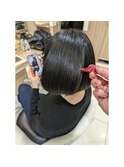 ボブ×縮毛矯正