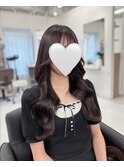 ヨシンモリ 小顔前髪 顔まわりレイヤー シースルーバンク
