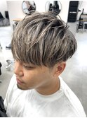 メンズハイライト/白髪ぼかしハイライト/メンズダブルカラー原宿