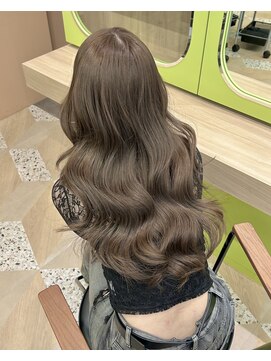 イオエ 西梅田(ioe) ブリーチなしカラー/髪質改善/ミルクティーベージュ/小顔ヘア