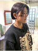 ストレートボブ×ステップカット