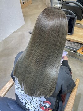 髪質改善×オリーブカラー