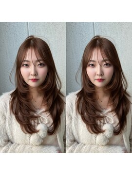 天神美容室 海外レイヤーカットハッシュカット