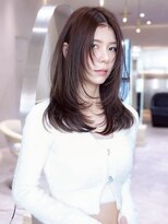 ハバナ 新宿(HAVANA)&nbsp;ミディアムレイヤーカットxダークブラウン/前髪カタログ