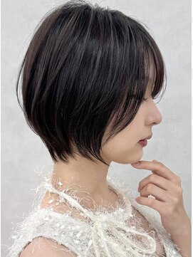 アッシュ 茗荷谷店(Ash) 茗荷谷ショートカット韓国ダブルカラー顔周り前髪カットボブ