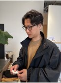 パーマ風スタイリング
