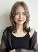 ミルクティーベージュ×ブラックエンドカラー