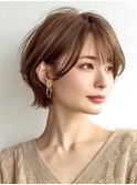 40代50代60代/脱白髪染め白髪ぼかしハイライト/小顔ショート