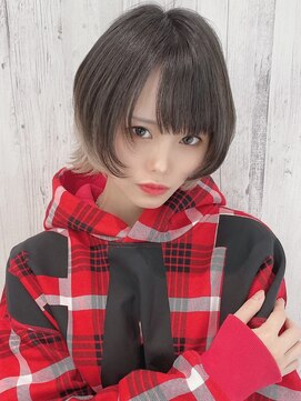 リアイス(Re:ICE) ミニウルフ/くすみブルー/流れるレイヤー/インナーハイライト