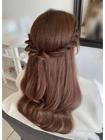 フェリーチェ(Felice)&nbsp;ハーフアップ 韓国風 ゆる巻き ヘアセット デート イベント